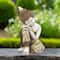17" Resting Mosaic Buddha Outdoor Ceramic Garden Statue